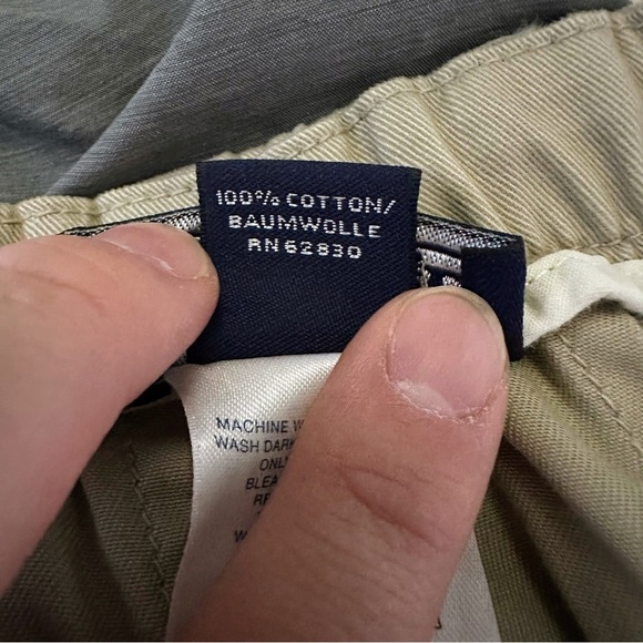 Lands End Direct Merchants Pants in Khaki Beige Size 16 | 100% Cotton, Creased - Picture 11 of 12